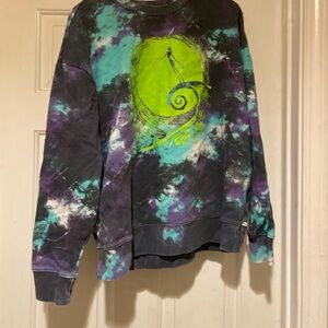 Disney The Nightmare Before Christmas Tie Dye Unisex Crewneck Sweatshirt Medium